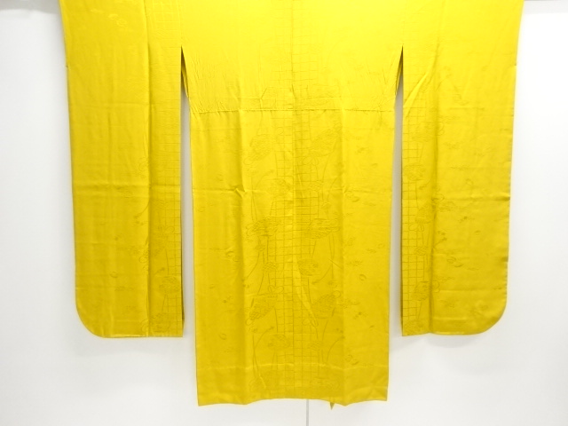 JAPANESE HITOE JUBAN FOR FURISODE / WOVEN FLORAL PLANTS